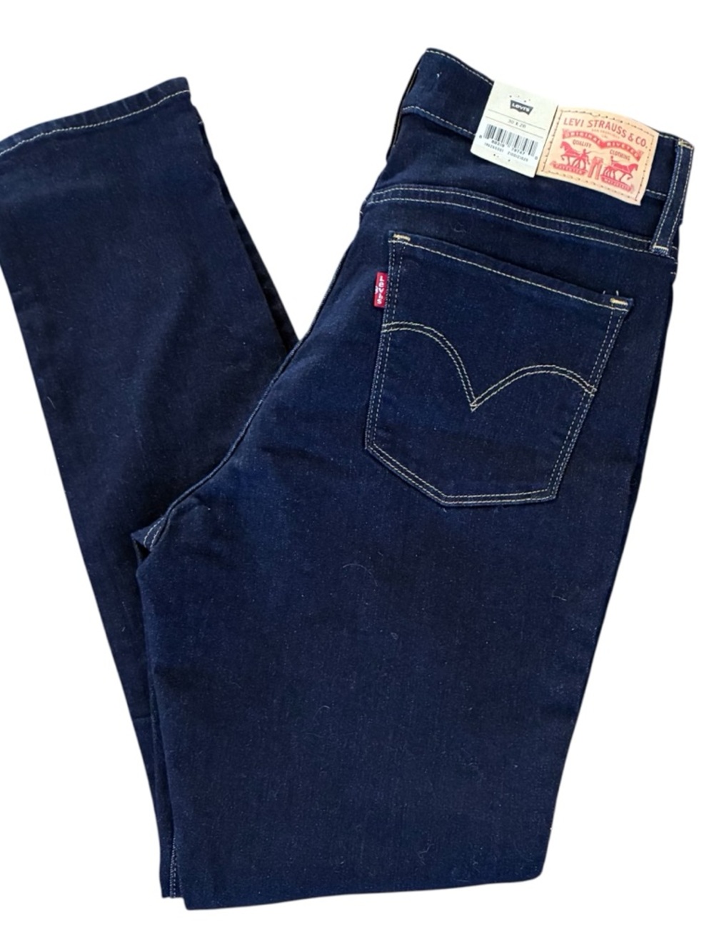 Levi's Dark Blue Shaping Skinny Jeans Women’s Size 30x28 NWT Brand New With Tags - Picture 2 of 7